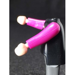 BRAZO_0141 Pareja Brazos Curvado Fucsia Nacarado