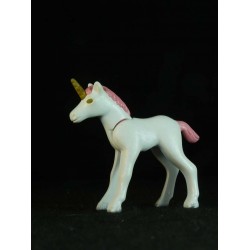 A_0377 Unicornio Bebé Blanco Crin Rosa