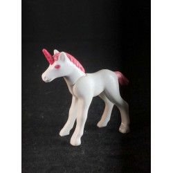 A_0383 Unicornio Bebé blanco / Rosa