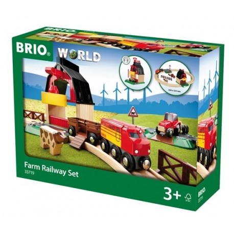 BRIO® 33719 Conjunto de Red Ferroviaria con Granja 