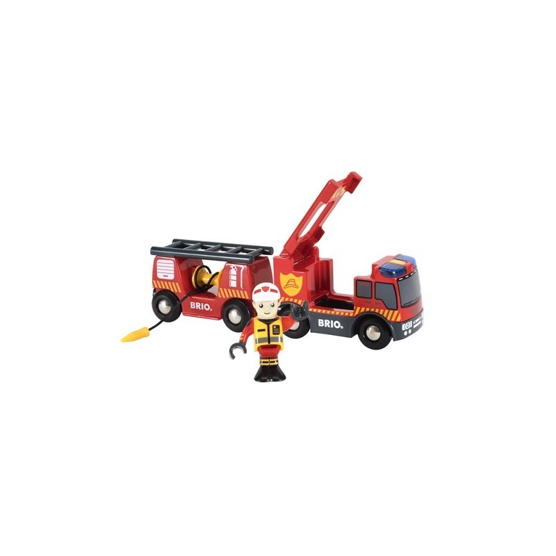 Contenido de BRIO® 33811 Camión de Rescate de Bomberos
