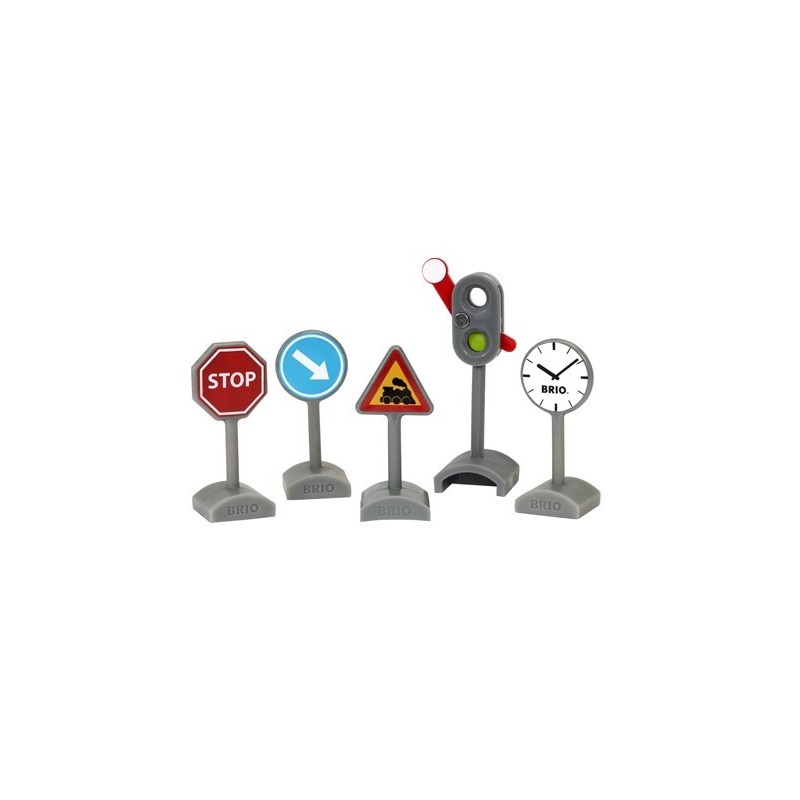 Contenido de BRIO® 33864 Kit de Señales de Tráfico