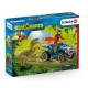 Schleich® 41466 Huida en Quad de un Velociraptor