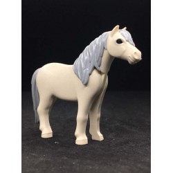 A_0401 Poni Blanco Sucio Crin Gris