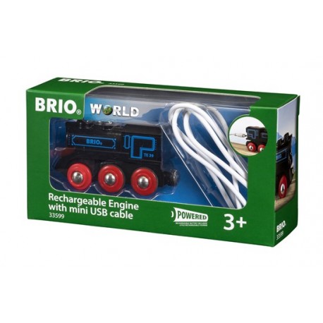 BRIO® 33599 Locomotora recargable con cable mini-USB.