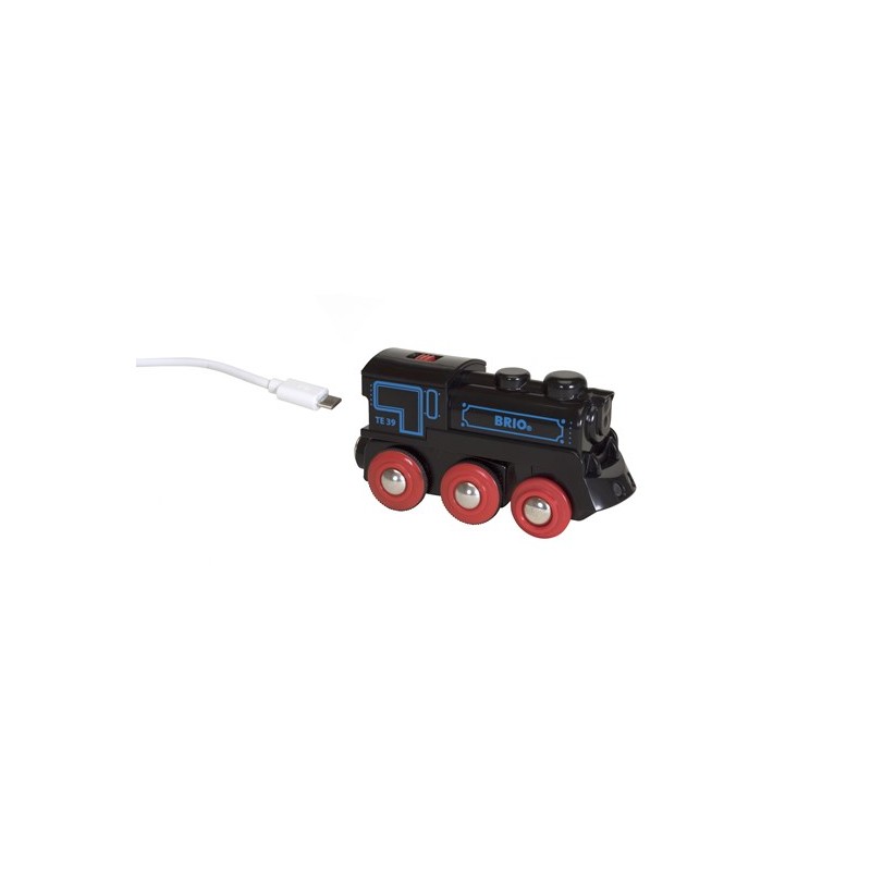 Contenido de BRIO® 33599 Locomotora recargable con cable mini-USB.