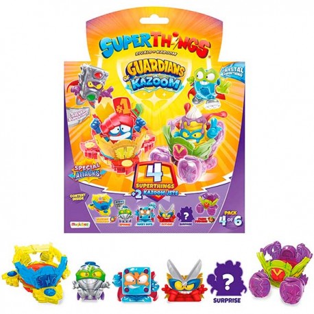 SUPERTHINGS Pack 4 Morado,  Guardians of Kazoom