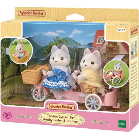 Sylvanian Families 5637 Hermanos Husky en Tándem