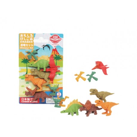 Iwako® Set Gomas de Borrar Complementos Dinosaurios 