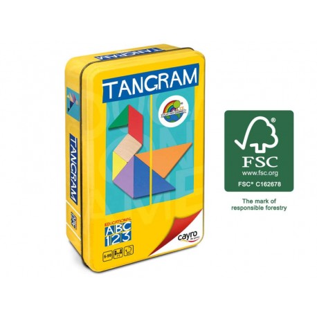 Cayro Tangram de Madera en Caja Metálica