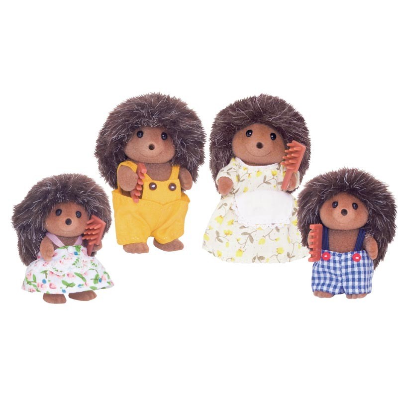 Contenido real de Sylvanian 4018 Familia Erizos