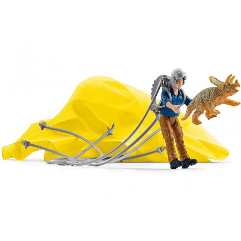 Contenido de Schleich® 41471 Rescate en Paracaídas de Dinosaurios