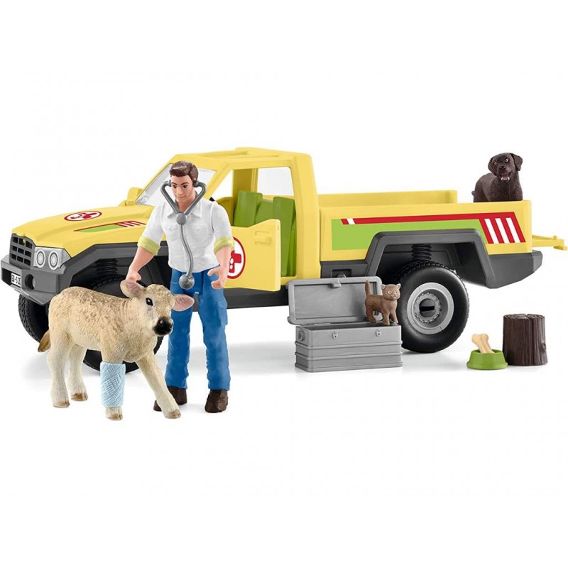 Contenido de Schleich® 42503 Visita del Veterinario en la Granja
