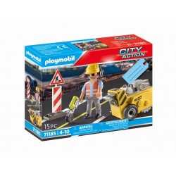 Playmobil® 71185 Trabajador de la Construcción con Cortador de Bordes