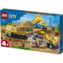 LEGO® 60391 Camiones de Obra y Grúa con Bola de Demolición