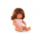 Muñeca Caucásica Pelirroja 38 cm Pelele Rosa