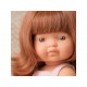 Muñeca Caucásica Pelirroja 38 cm Pelele Rosa