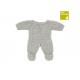 Pijama de Punto de Color Gris para Muñecos de 21cm
