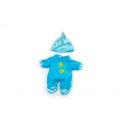 Ropa Pijama Invierno Azul para Muñeco 21 cm