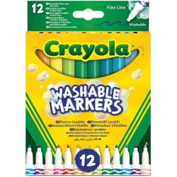 Crayola® 12 Rotuladores Súper Lavables Punta Fina