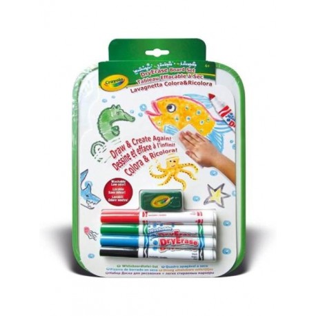 Crayola® Pizarra con 4 Rotuladores Lavables y Borrador