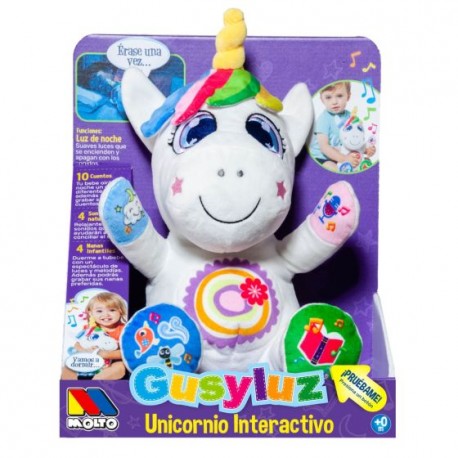 Molto: Gusi Peluche Unicornio Cuenta Cuentos con Luz