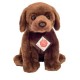 Peluche Labrador Marrón Oscuro Sentado 25 cm.
