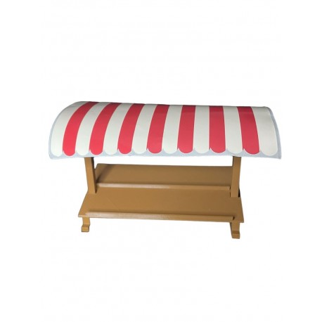 3D0027 Puesto de Venta Mercadillo Tejadillo Curvo 