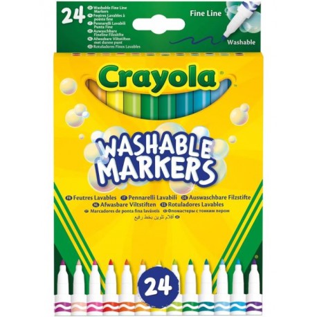 Crayola® 24 Rotuladores Lavables Punta Fina