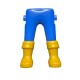 PIERNAS_0672 Pantalón Azul Playmobil Bota Mostaza