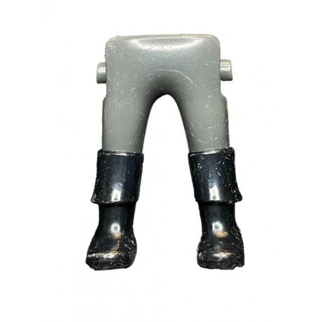 PIERNAS_0680 Pantalón Gris Oscuro Bota Negra