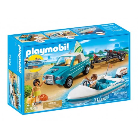 Playmobil® 71589 Pick Up con Lancha