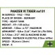 COBI 2588  Panzer VI Tigre no131