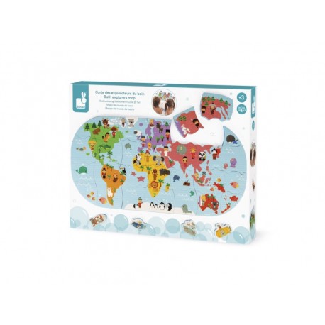Janod: Puzzle Mapa del Mundo Baño