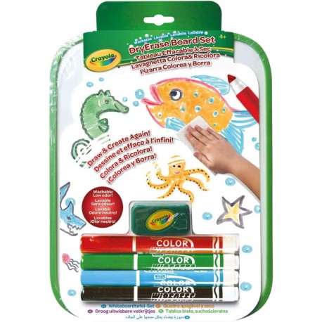 Crayola® Pizarra Blanca Colorea y Borra con 4 Rotuladores