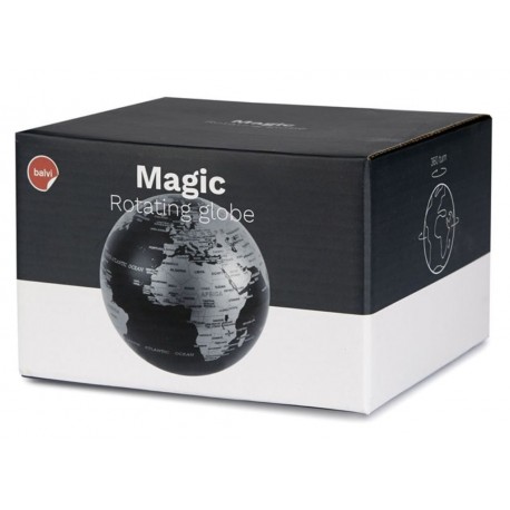 Balvi Globo Terráqueo Magic 360º Giratorio Negro
