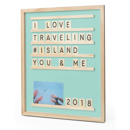 Balvi Tablero Letras y Fotos Memories Verde