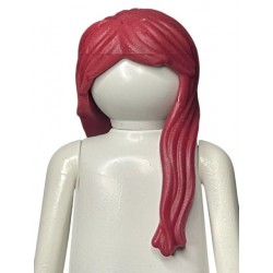 PL_0395 Pelo Silicona Melena Larga Mechón Delantero Castaño Rojizo
