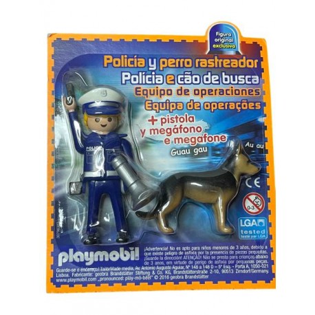 PLAYMOBIL 30796383 POLICIA Y PERRO RASTREADOR
