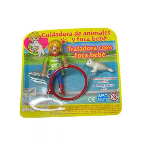 PLAYMOBIL 30797253 CUIDADORA DE ANIMALES CON FOCA BEBE