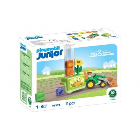 Playmobil® 71773 Junior: Tractor con Sembradora de Carga y Descarga