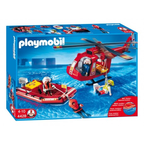 Playmobil® 4428 Helicóptero y Lancha de Salvamento