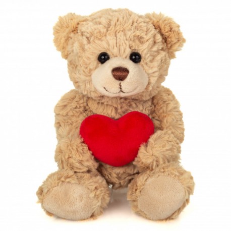 Oso Teddy Beige con Corazón 20 Cm.