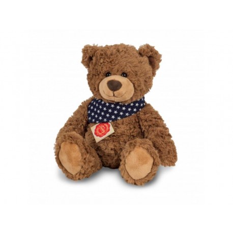 Oso Teddy Marrón con Pañuelo Azul 30 Cm