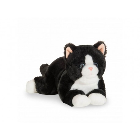Gato Tumbado Blanco/Negro 30 Cm.