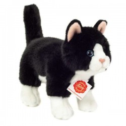 Gato de Pie Negro y Blanco 20 Cm.
