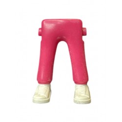 PIERNAS_0801 Pantalón Rosa Fuerte Zapatilla Blanca 