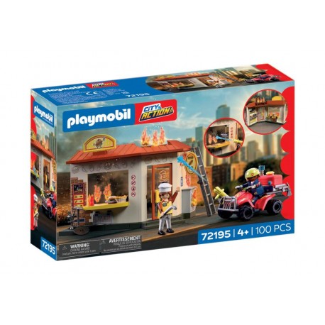 Playmobil® 72195 Quad de Bomberos con Hamburguesería