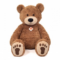 Oso Teddy Marrón con Huellas 75 cm.