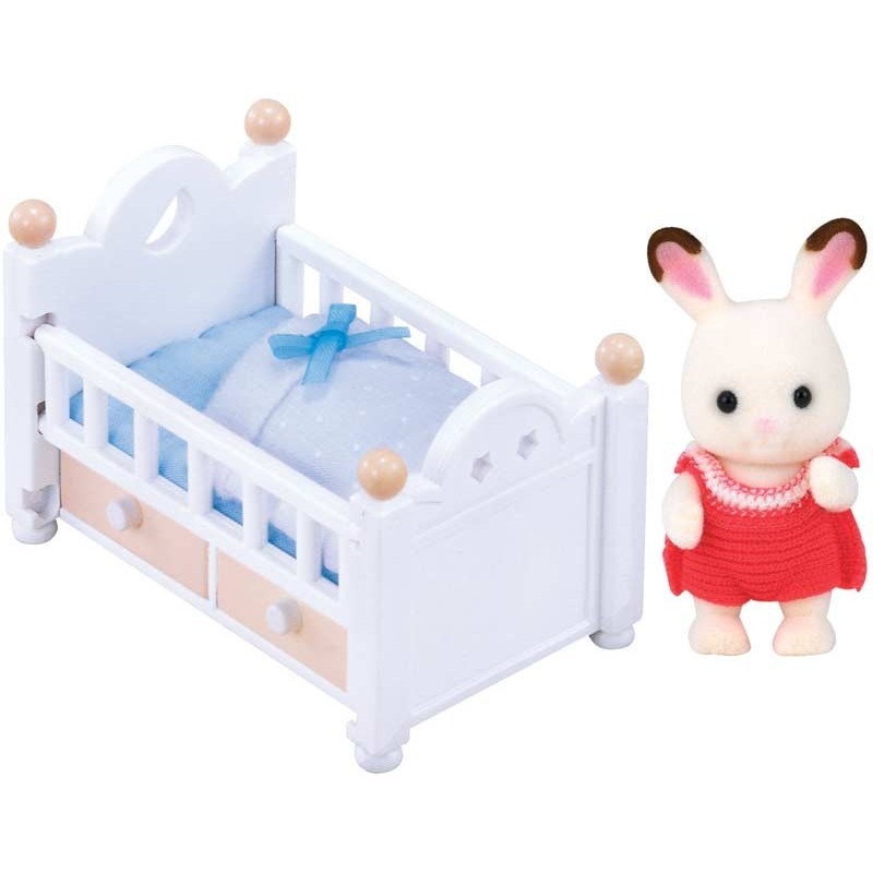 Contenido real de Sylvanian Families 5017 Set Bebé Conejo Chocolate